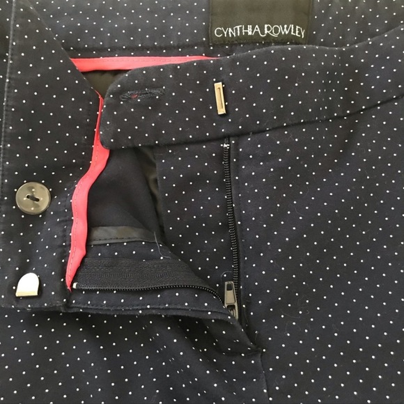Cynthia Rowley 4 navy blue polka dot shorts - Picture 4 of 8